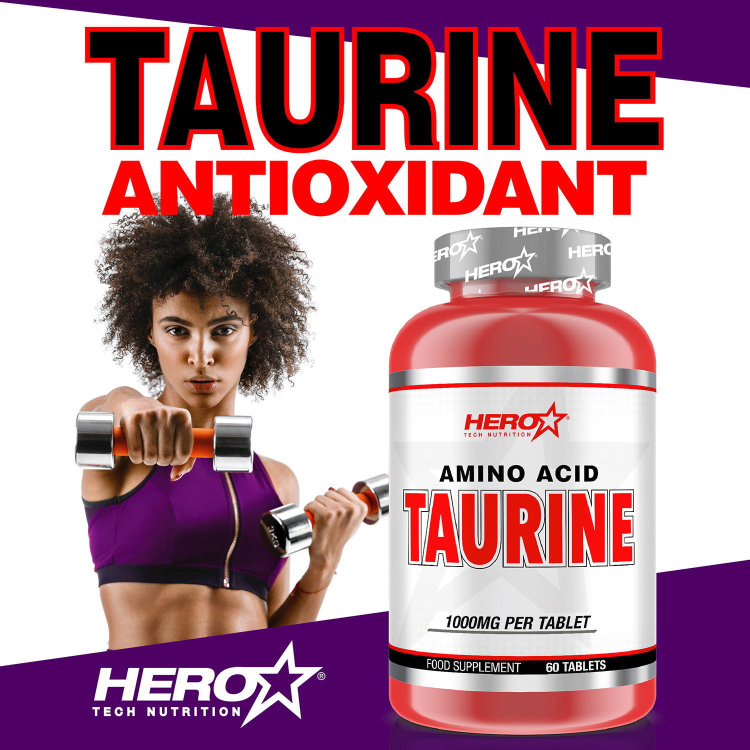 TAURINE HERO TECH NUTRITION ANTIOXIDANT